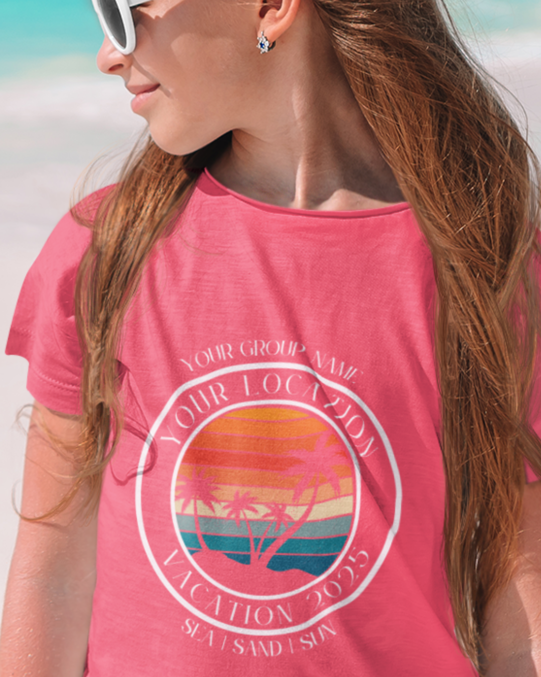 Youth "Tropical Vacation" Custom Unisex T-Shirt