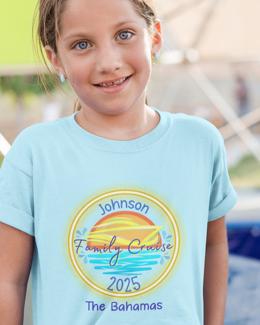 Youth "Neon Cruise" Custom T-Shirt | Personalized Unisex Tee