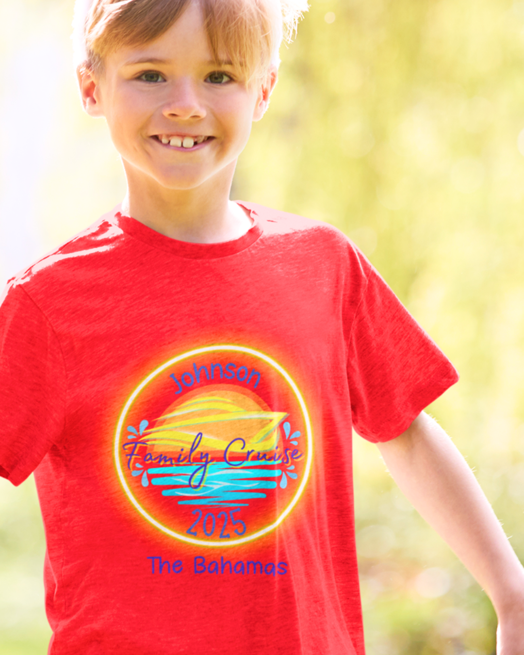 Youth "Neon Cruise" Custom T-Shirt | Personalized Unisex Tee