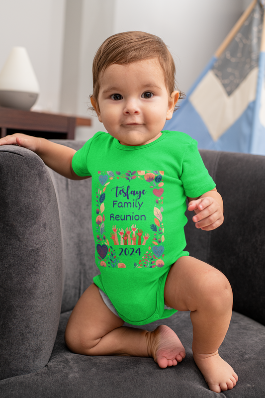 Baby "Family Bloom" Custom Reunion Onesie | Personalized Unisex Bodysuit Infant