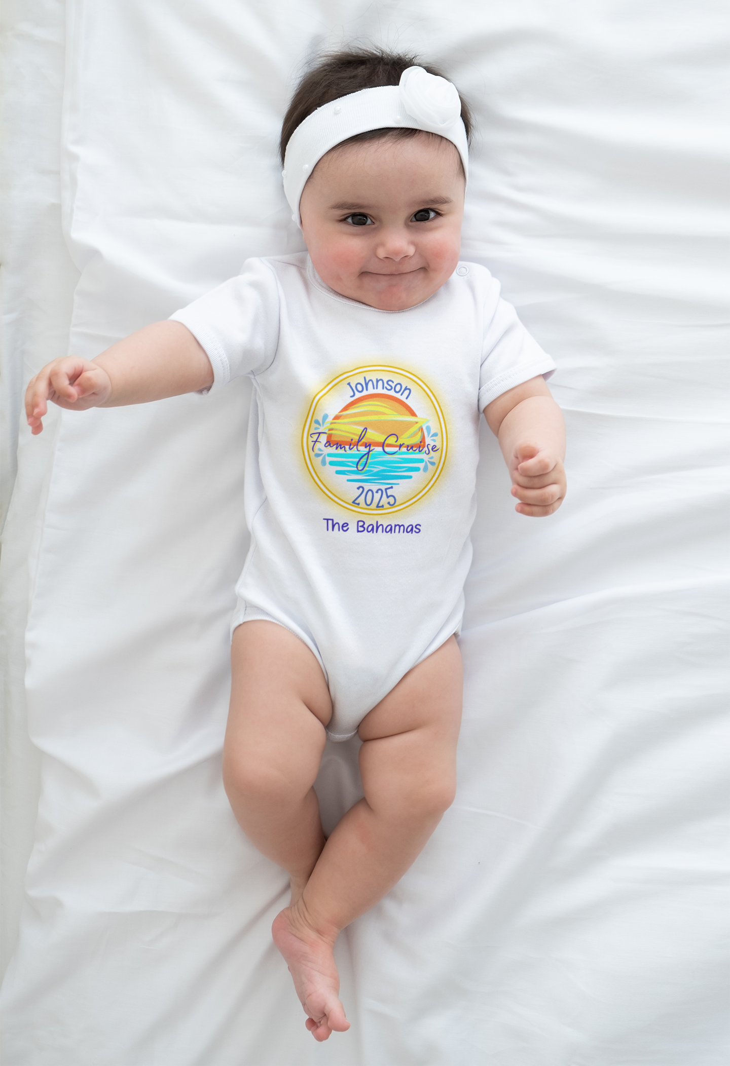 Infant Baby "Neon Cruise" Custom Onesie | Personalized Unisex Bodysuit