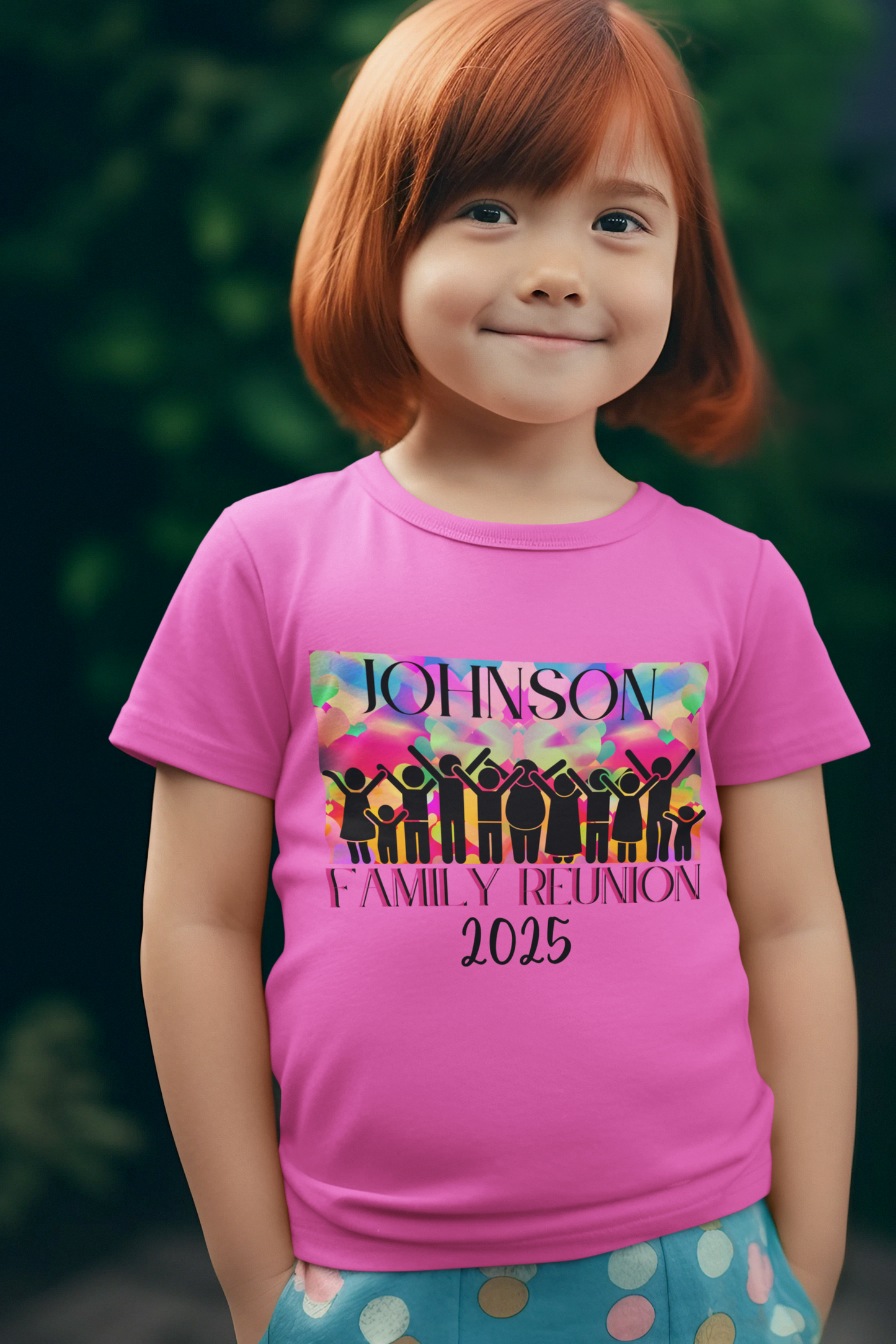 Youth Multicolor Family Reunion Custom T-Shirt | Personalized Unisex Tee