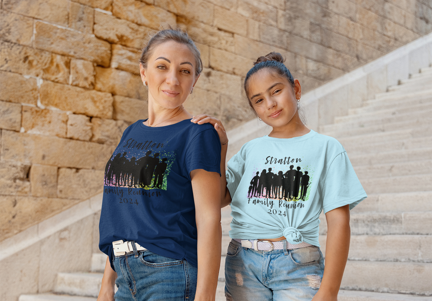 Youth "Radiant Family" Custom Family Reunion T-Shirt | Personalized Unisex Tee