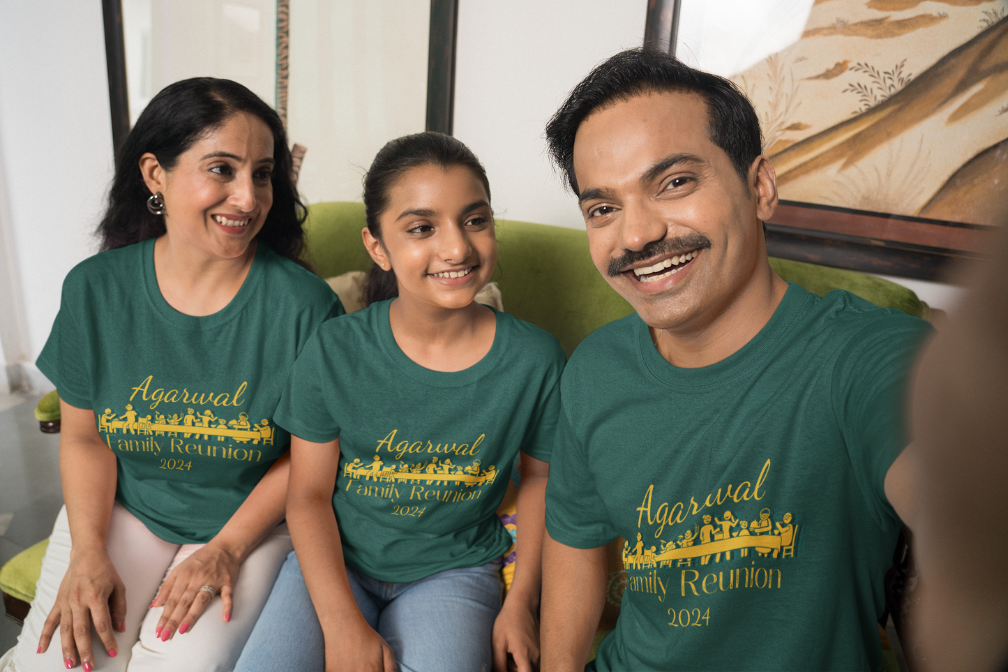 Custom "Golden Gathering" Family Reunion T-Shirt | Personalized Unisex Apparel