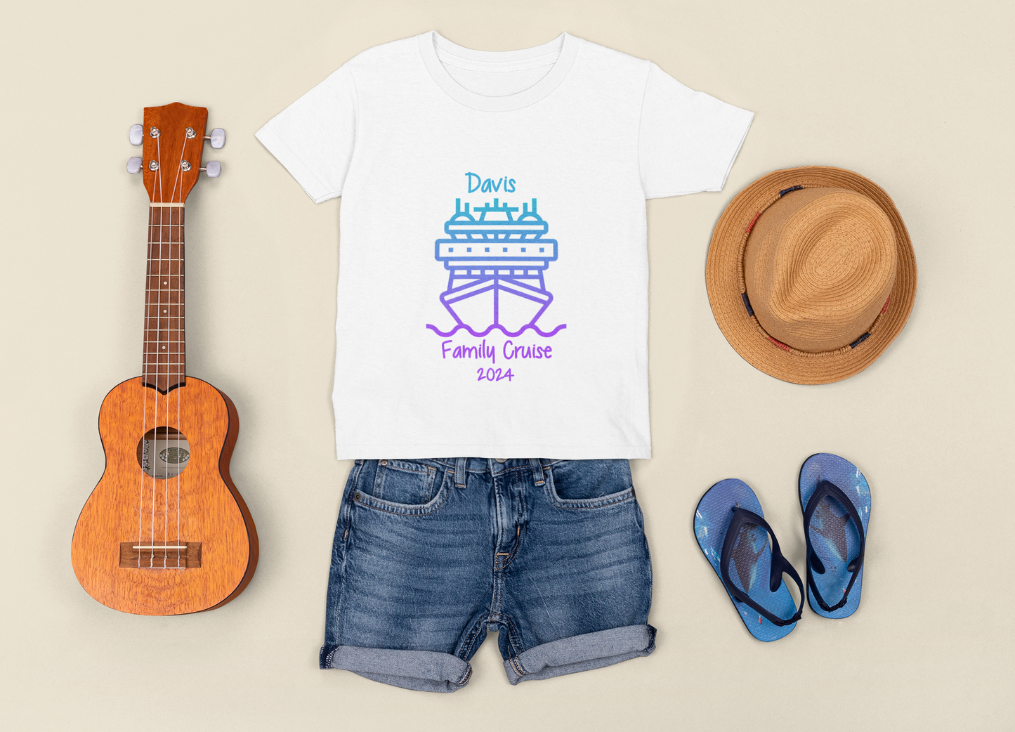 Youth Custom Family Cruise Adventure T-shirt | Personalized Unisex Apparel