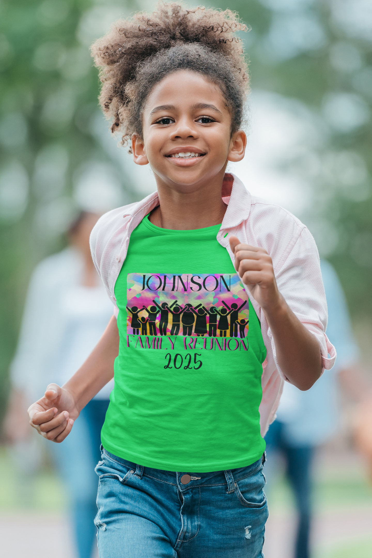 Youth Multicolor Family Reunion Custom T-Shirt | Personalized Unisex Tee